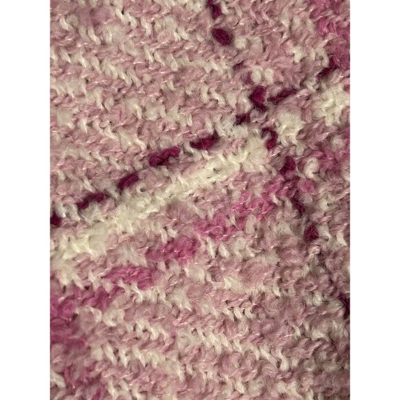 Boyne Valley Weavers Ireland Womens OS Pink Wool Alpaca Shaw Fisherman Coastal - Picture 8 of 8